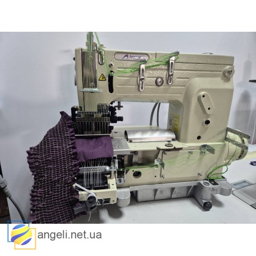 ANYSEW AS-1412PQD промислова 12-голкова машина ланцюжкового стібка з можливістю вшивання нитки-гумки в шов