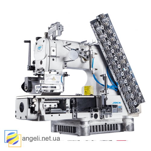 JACK JK-8009VCDII-12064P/UTL 12-ти игольная швейная машина для вшивания эластичной резинки в пояс с автоматическими функциями