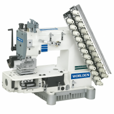 WORLDEN WD-VC008-12064P-D двенадцатиигольная машина цепного стежка с цилиндрической платформой