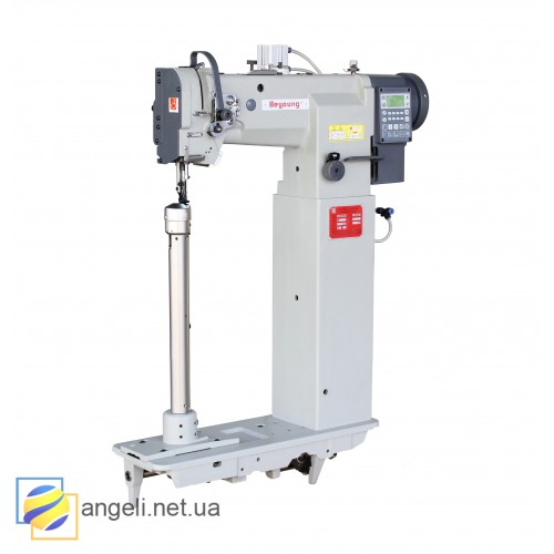 BEYOUNG BM-8365D одноигольная колонковая промышленная швейная машина с тройным продвижением материала и встроенным серводвигателем