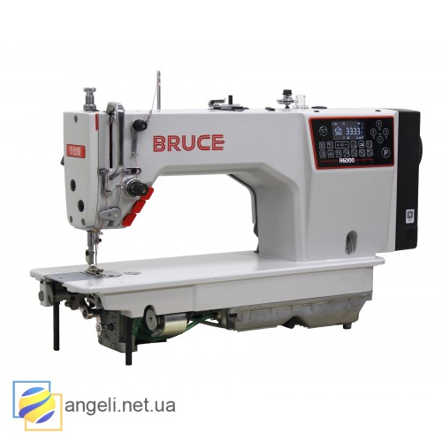 BRUCE R6000-D промышленная швейная машина с закрытым масляным картером, электронной регулировкой длины стежка, движения зубчатой ​​рейки и подъемника лапки