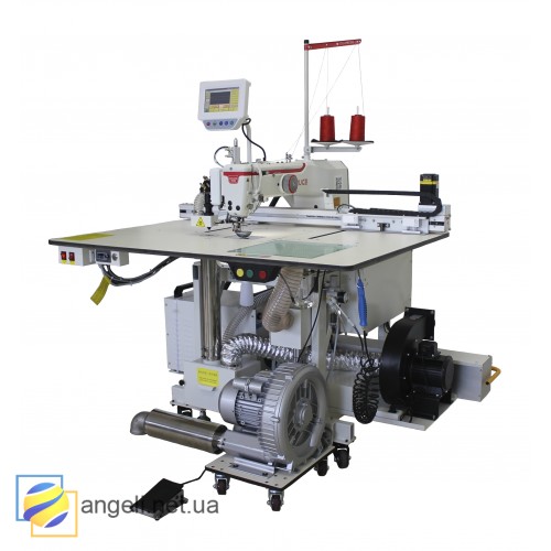 BRUCE F5000-F11AF13F25-X промышленная программируемая машина циклического шитья с полем 800х350мм, с лазером для прорезки материала