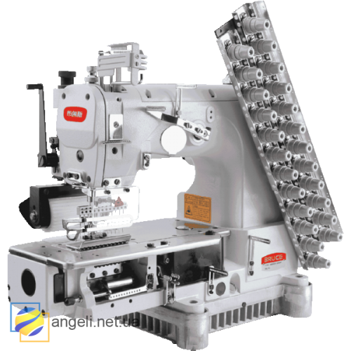 BRUCE BRC-VC009DI-12064P 12-голкова машина ланцюжкового стібка з зубчатим пуллєром