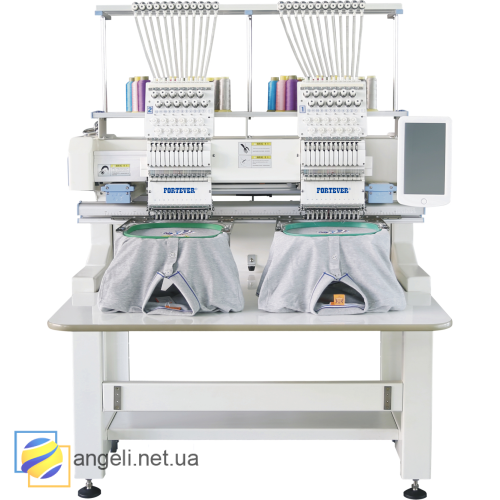 FORTEVER FT-1502HC Промислова вишивальна машина з двома вишивальними головами та платформами рукавного типу