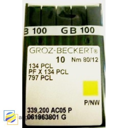 Игла Groz-Beckert 134PCL, PFx134PCL лопатка с толстой колбой 10 шт/уп