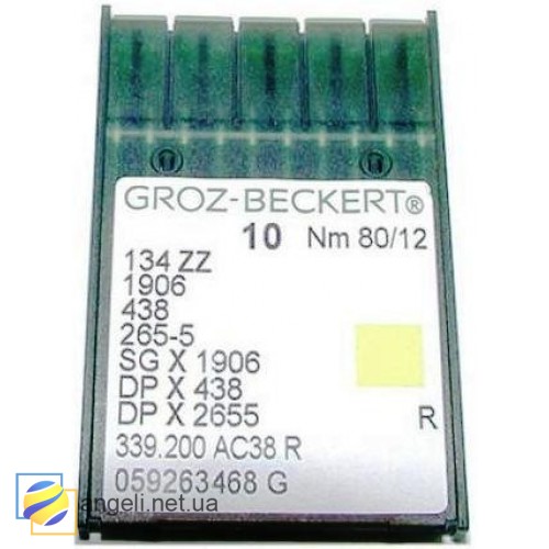Голка Groz-Beckert 1906,135x53, SGx1906 №80 в упаковці 10 шт