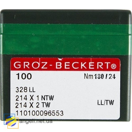 Игла Groz-Beckert 328LL, 214x2NTW, 214x2TW №200 для кожи на мокасинную машину 10 шт/уп