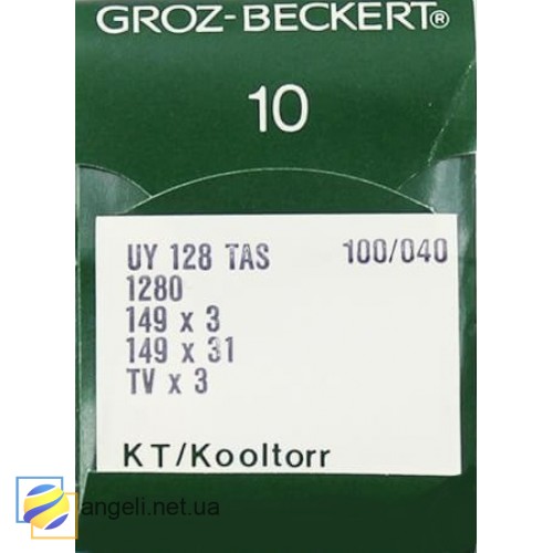 Голка Groz-Beckert UY128TAS, 1280, 149x3 KT №140 тефлоновая для распошивалки 10 шт / уп