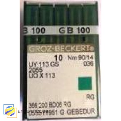 Голка Groz-Beckert UY113GS, 2055, UOx113 GEBEDUR позолочена розпошивальна 10 шт / уп