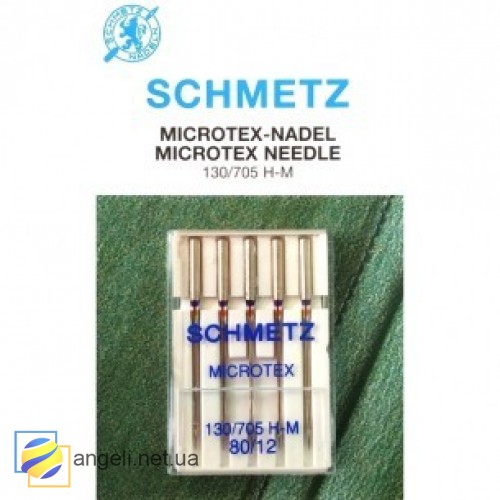 Игла Schmetz MICROTEX 130/705 H-M VСS №60,70,80,90,100,110 с очень тонким острым острием