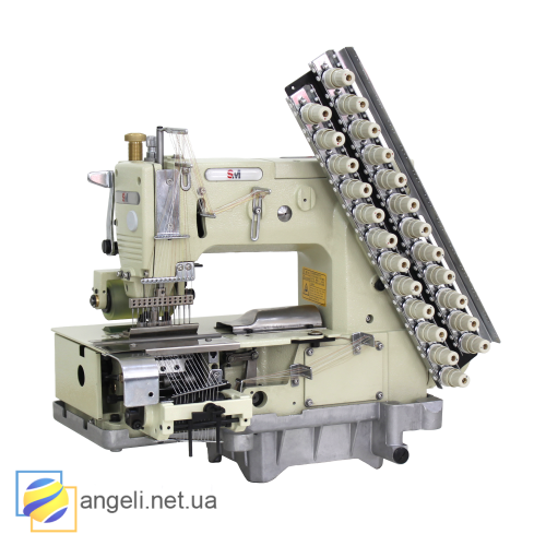 SM-1412PQ-DD промислова 12-голкова машина ланцюжкового стібка з можливістю вшивання нитки-гумки в шов