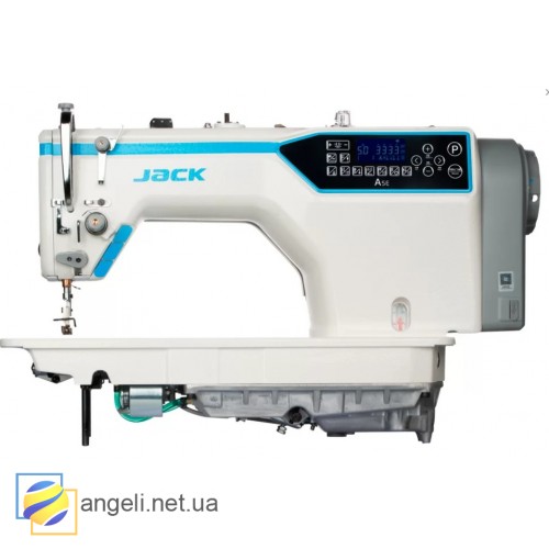 Jack A5E-HQ Промышленная швейная машина  с автоматикой для средних материалов с системой электронного выбора длины стежка и закрытым маслянным картером