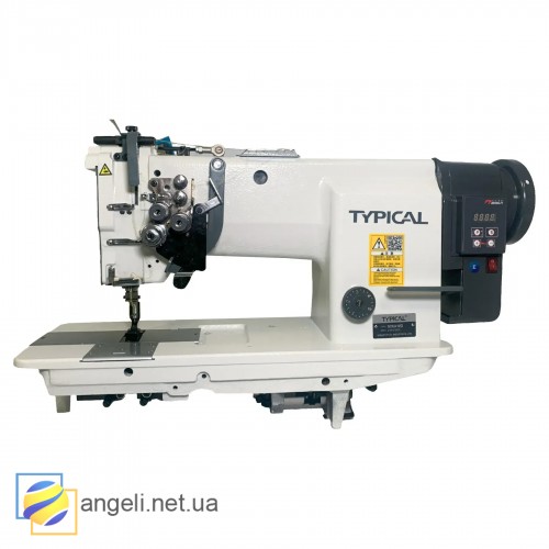 TYPICAL GC6241ВD двухигольная промышленная швейная машина с двойным продвижением материала, увеличенным челноком и функцией отключения иглы